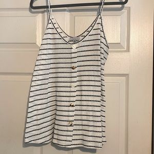 Black and white striped tank